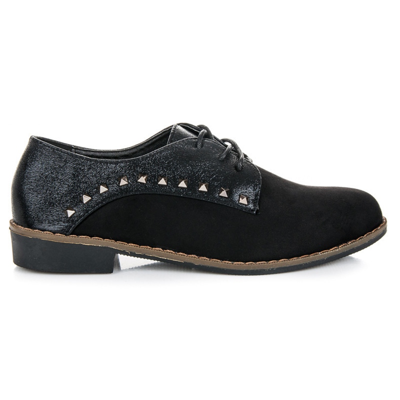 Queen Vivi Chaussures nouées noires le noir