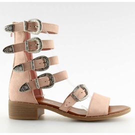 Sandales spartiates roses NC159 rose