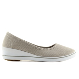 Ballerines compensées gris clair LT.GRAY