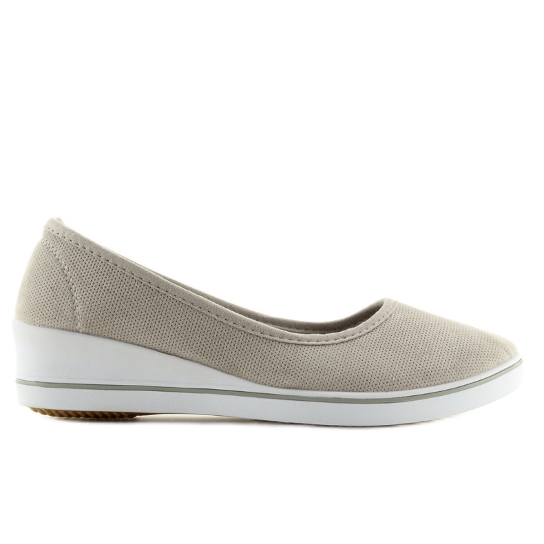 Ballerines compensées gris clair LT.GRAY
