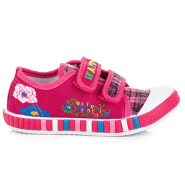 Hasby Baskets à carreaux fille rose Hasby Baskets à carreaux fille rose