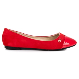 Seastar Ballerines à bout verni rouge