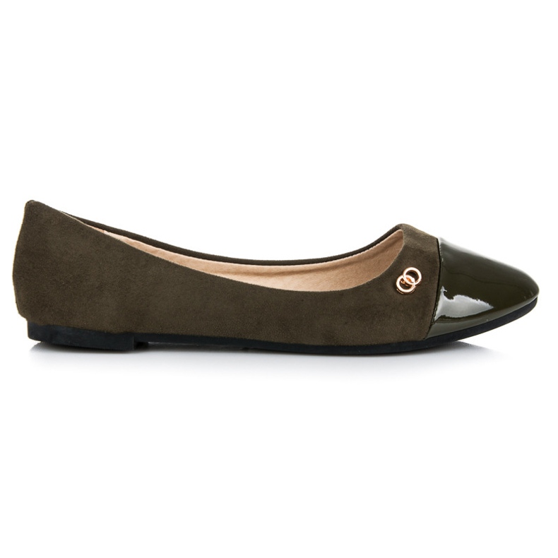 Seastar Ballerines à bout verni vert