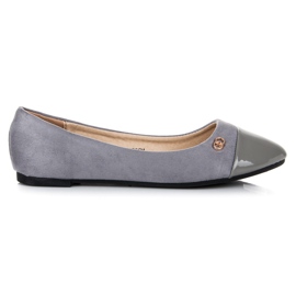 Seastar Ballerines à bout verni gris Seastar Ballerines à bout verni gris