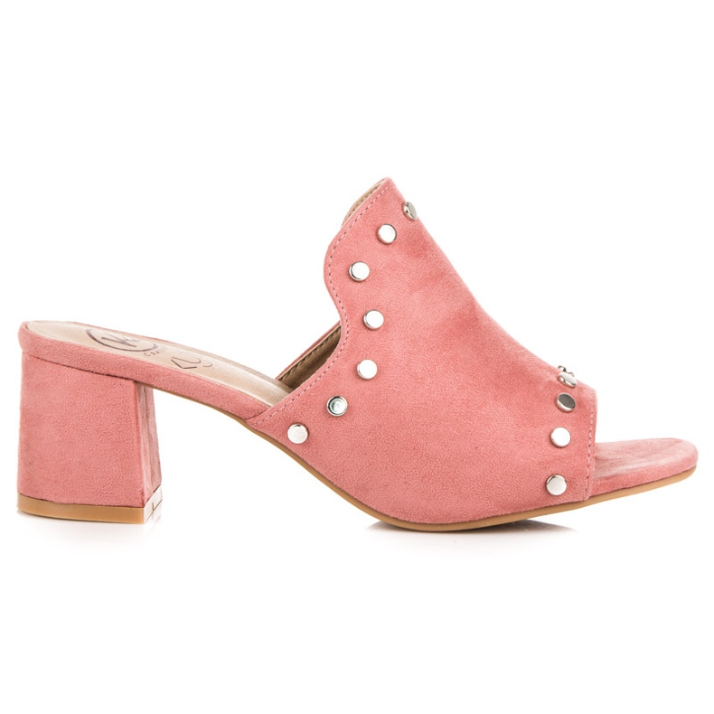 Kylie Chaussons en daim sur le poteau rose Kylie Chaussons en daim sur le poteau rose