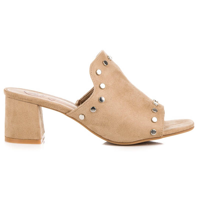 Kylie Chaussons en daim sur le poteau brun