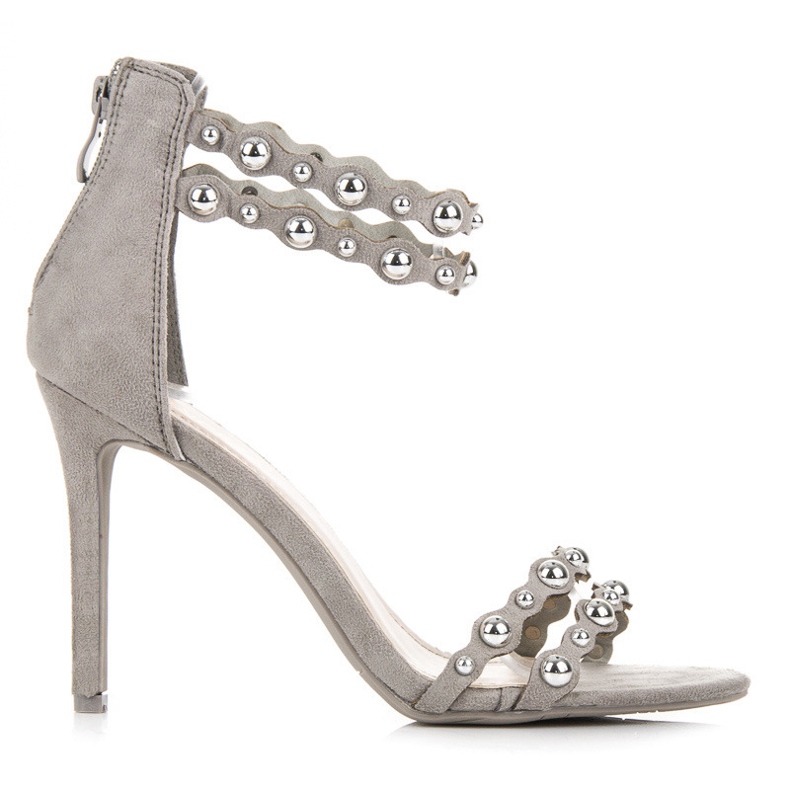 Vinceza Sandales grises à ornements