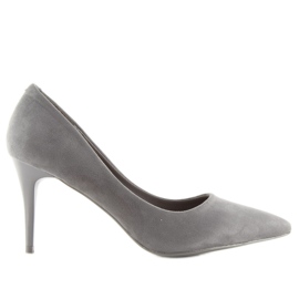 Talons hauts en daim Candy Shop gris LEI-90 D.GRAY