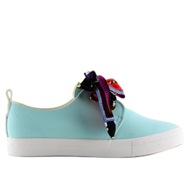 Baskets lacées d'un ruban bleu XL09P L.BLUE