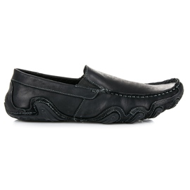 Hasby Mocassins en cuir noir