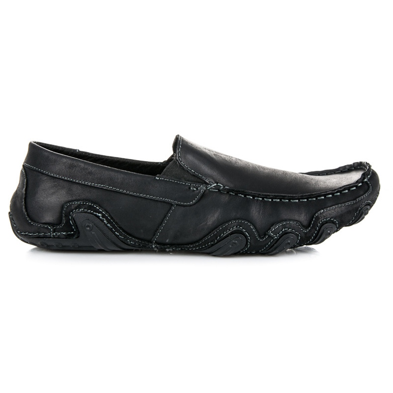 Hasby Mocassins en cuir le noir