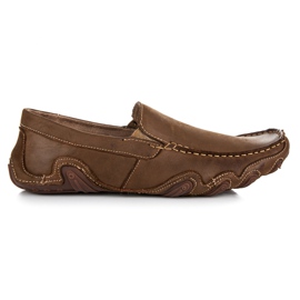 Hasby Mocassins en cuir brun