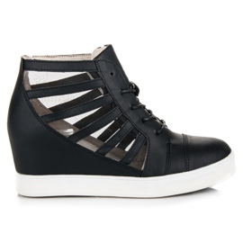 Kylie Baskets compensées noires le noir