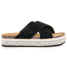 Seastar Chaussons en daim sur la plate-forme noir