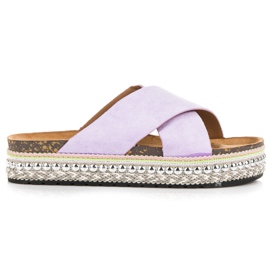Seastar Chaussons en daim sur la plate-forme violet