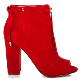 Seastar Bottines à bout ouvert rouge