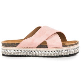 Seastar Chaussons en daim sur la plate-forme rose