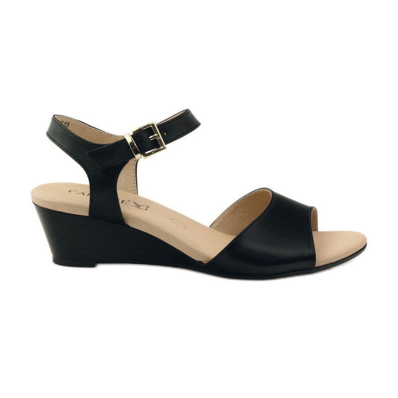Caprice chaussures femme sandales en cuir 28213 le noir