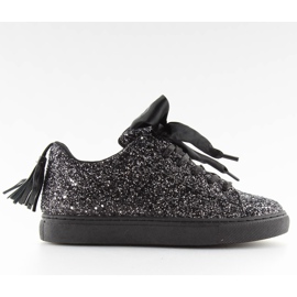 Baskets noires à paillettes M-611 noir le noir