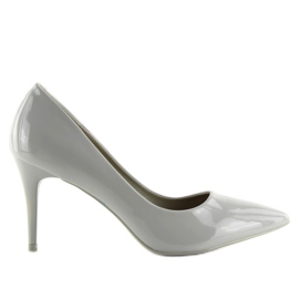 Escarpins femme laqués gris LEI-83 Gris