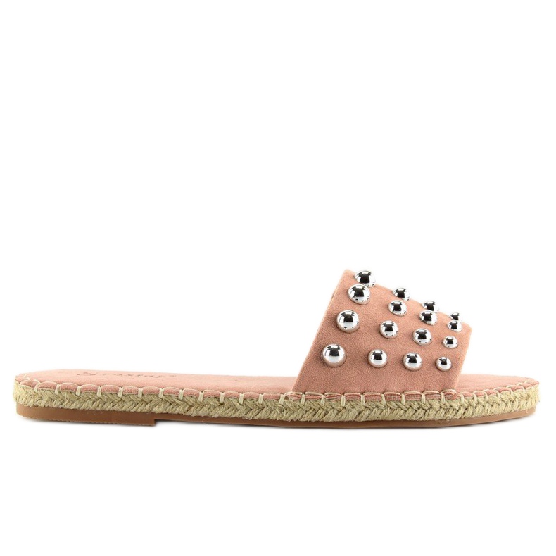 Chaussons espadrilles roses pour femmes LL-120P Rose