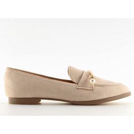 Mocassins femme beige T315P Nude