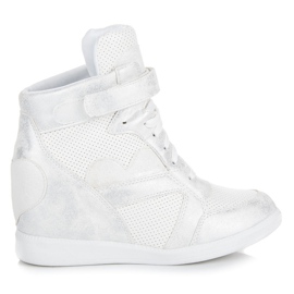 Vices Baskets compensées nouées blanche