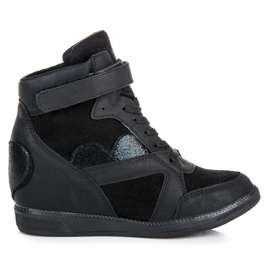 Vices Baskets compensées nouées le noir