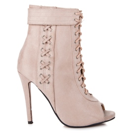 Seastar Bottines nouées à bout ouvert brun