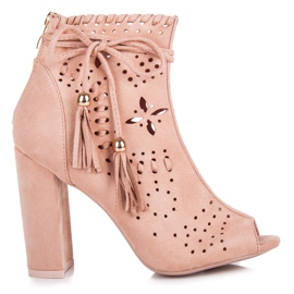 Seastar Bottes de printemps ajourées rose