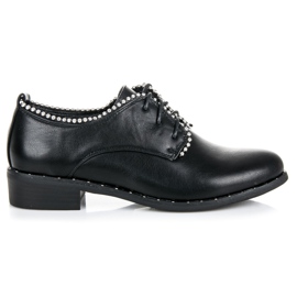 Seastar Chaussures femme nouées noir