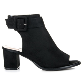 Seastar Bottes à bout ouvert noires le noir