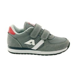 American Club Incrustation en cuir américain Velcro Sports rouge gris blanc
