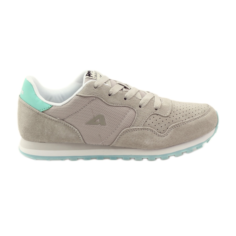 American Club Chaussures de sport en cuir américain 6506 gris multicolore