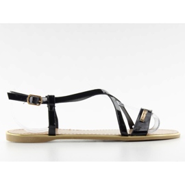 Sandales Avec Bandes Délicates Lc-89 Noir le noir