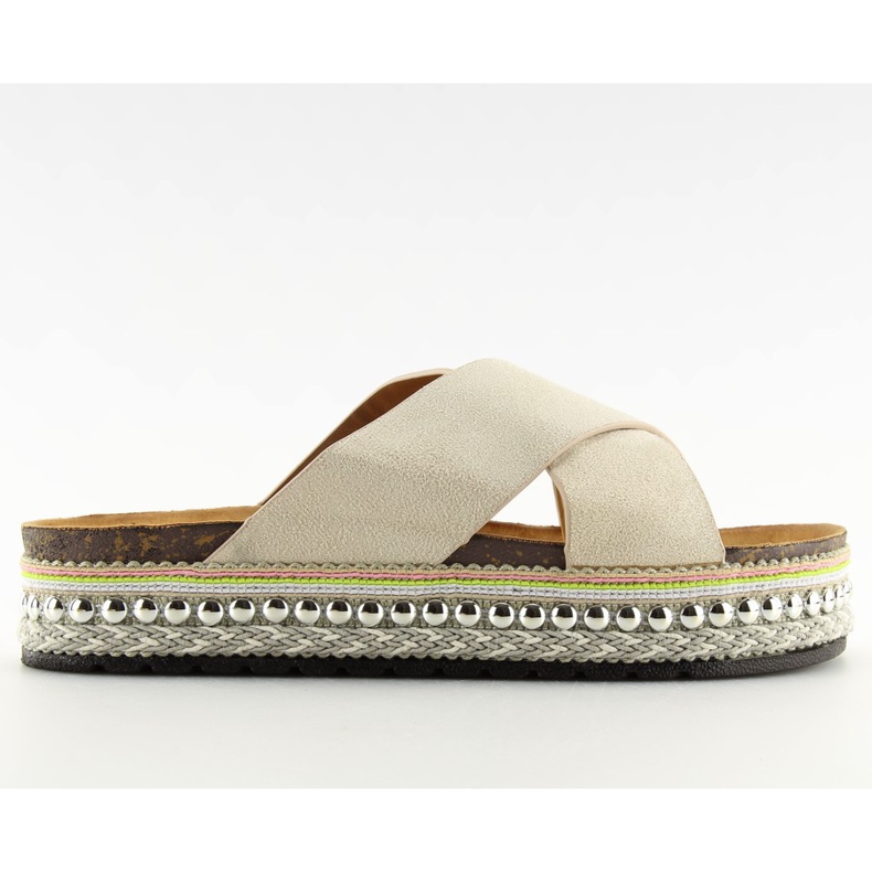 Chaussons femme beige CK15P beige