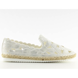Espadrilles femme blanches ajourées LT86 Blanc