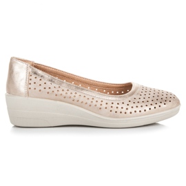 Kylie Ballerines ajourées sur semelle compensée jaune Kylie Ballerines ajourées sur semelle compensée jaune