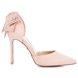 Seastar Escarpins en daim avec nœud rose
