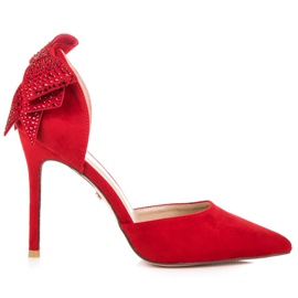 Seastar Escarpins en daim avec nœud rouge Seastar Escarpins en daim avec nœud rouge