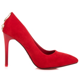 Seastar Escarpins en daim avec un ornement rouge