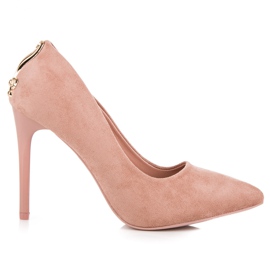 Seastar Escarpins en daim avec ornement rose