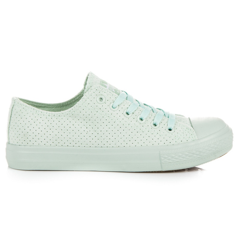 Baskets en daim menthe vert