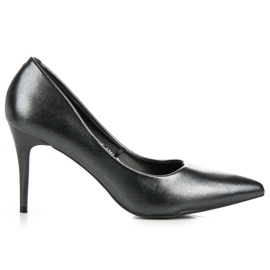 Vinceza Talons perlés élégants le noir