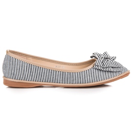 Seastar Ballerines côtelées à nœud le noir Seastar Ballerines côtelées à nœud le noir