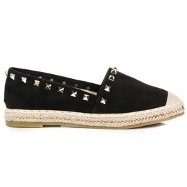 Seastar Espadrilles en daim avec clous le noir