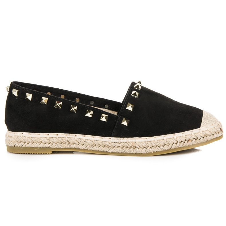 Seastar Espadrilles en daim avec clous le noir