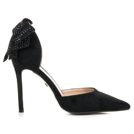 Seastar Escarpins en daim avec nœud noir