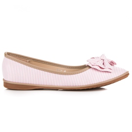 Seastar Ballerines côtelées à nœud rose