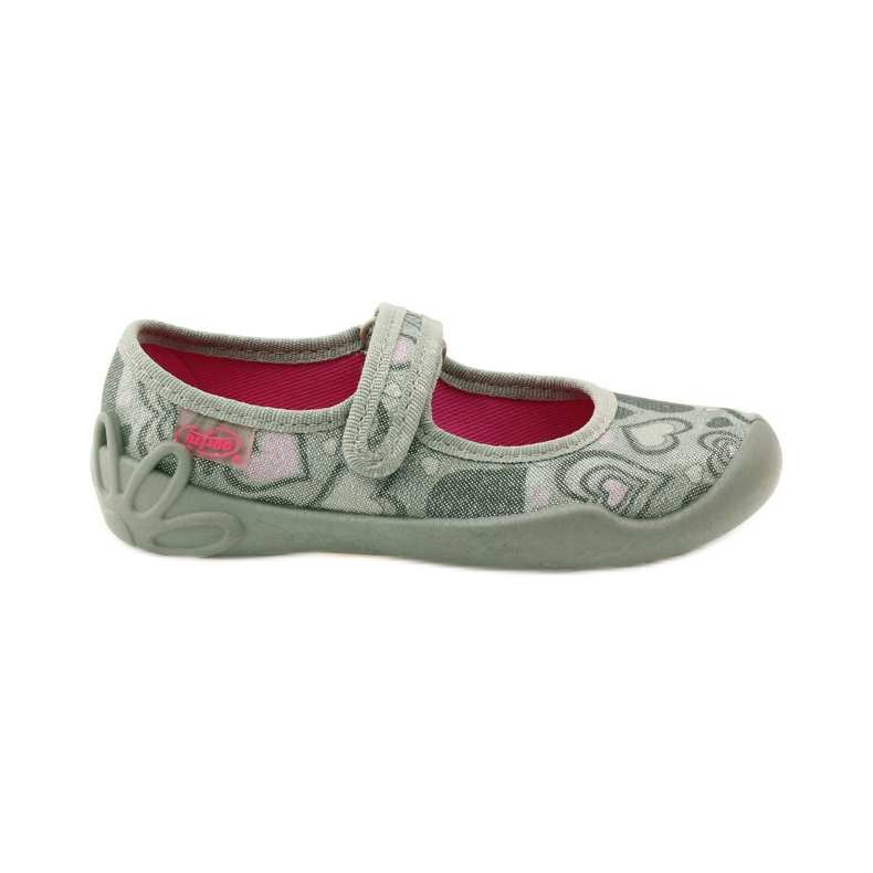 Ballerines chaussons coeurs Befado 114x284 rose gris